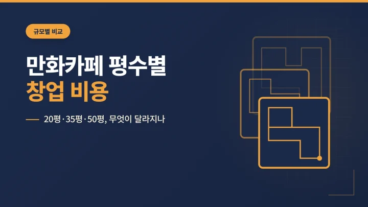 만화카페 평수별 창업 비용 예상 비용 안내 썸네일